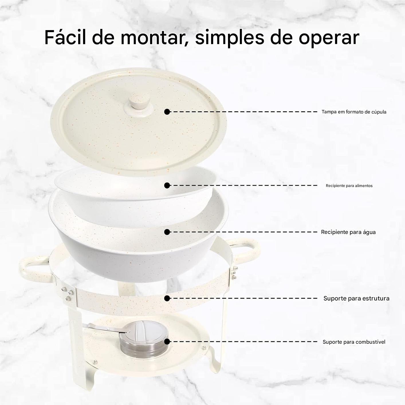Pratos de fricção para buffet, 2 unidades, aquecedores de alimentos de 5 litros com panelas revestidas de maifanite, conjunto de chafer de aço inoxidável para festas, casamento, aniversário, catering