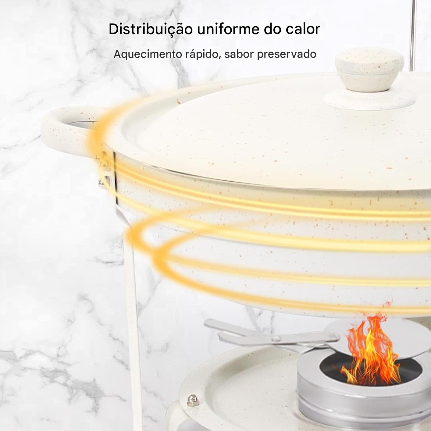 Pratos de fricção para buffet, 2 unidades, aquecedores de alimentos de 5 litros com panelas revestidas de maifanite, conjunto de chafer de aço inoxidável para festas, casamento, aniversário, catering