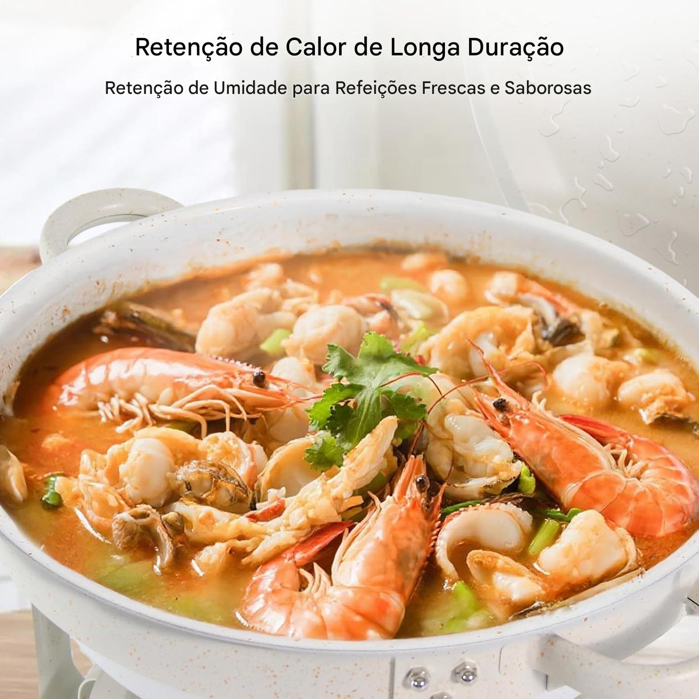 Pratos de fricção para buffet, 2 unidades, aquecedores de alimentos de 5 litros com panelas revestidas de maifanite, conjunto de chafer de aço inoxidável para festas, casamento, aniversário, catering