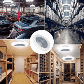 Luminária Com Ventilador e Luz De Teto Com Controle