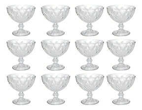 Jogo 12 Taças Diamond Lyor Sobremesa 250ml Transparente